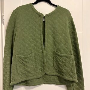 J. Crew Quilted Green Jacket